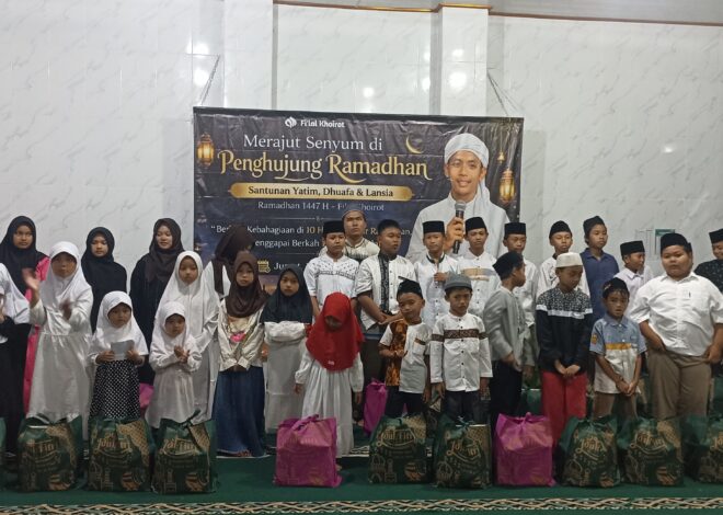 Wujudkan 60 Senyum Lebaran, Fi’lal Khoirot Mijen Salurkan Santunan untuk Yatim dan Lansia